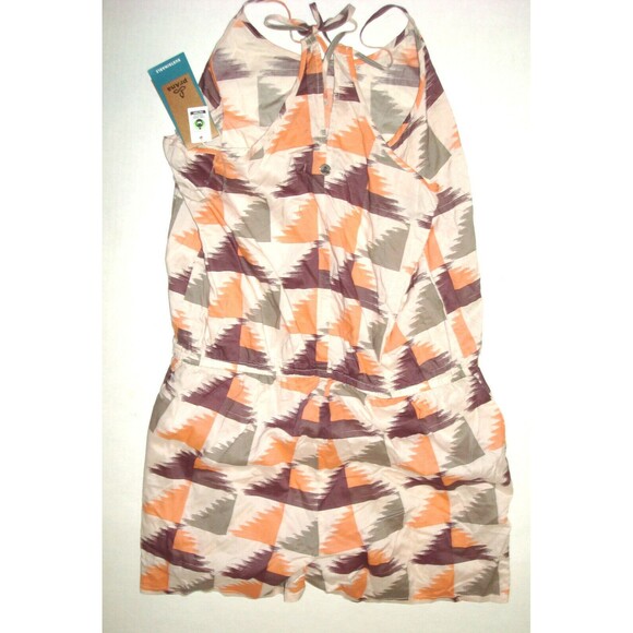 New NWT Prana Franny Romper Petra Pink Beige XL Womens Burgundy Gray Tie Pockets - Picture 7 of 8